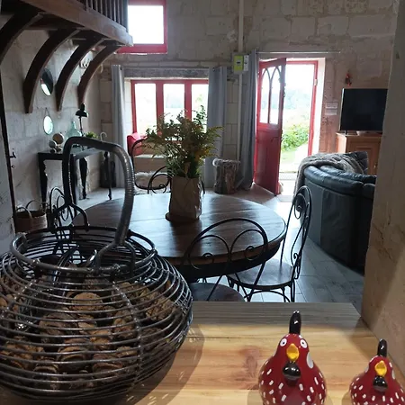 Gite Des Perreyeurs - Maison Troglodyte Avec Vue Sur Loire Montsoreau Exterior foto